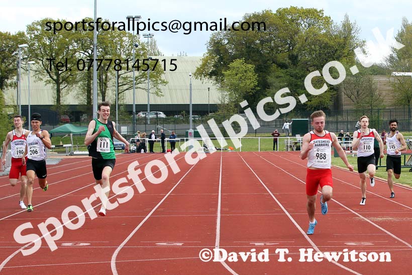 200 metres, 2021 NECAA Middlesbrough Open Meting, Sunday, May 9th. Photo: David T. Hewitson/Sports for All Pics